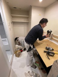 洗面室を気品のある優雅なホテルのような空間に　川崎市中原区A様邸